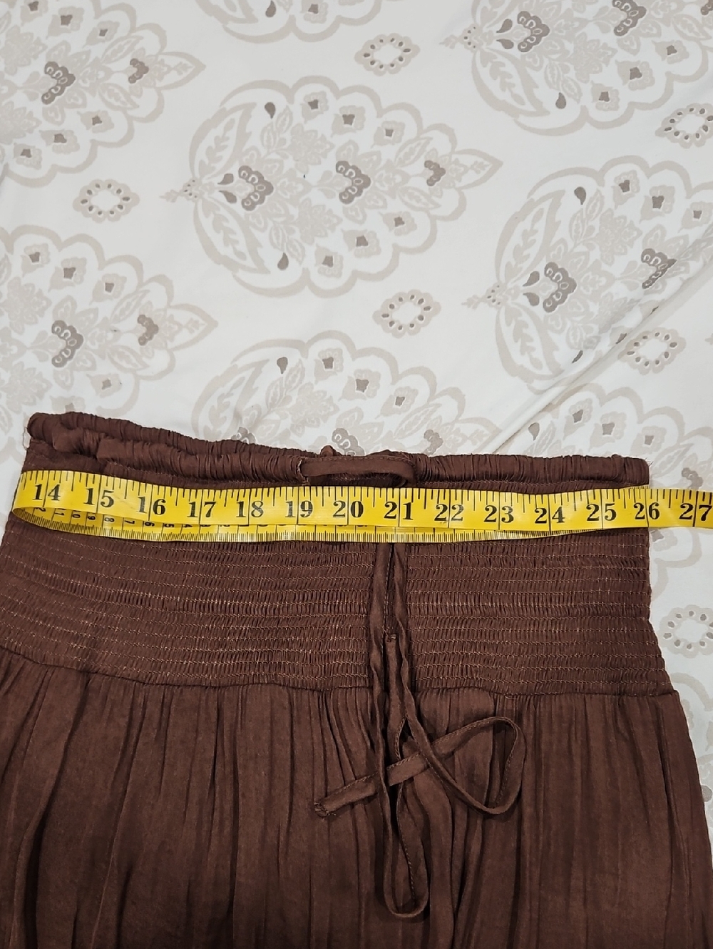 indigo soul Brown Smocked Waist Maxi Skirt - Picture 5 of 5